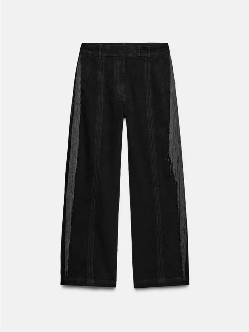 NWT Zara Woman Bloggers Fav ZW COLLECTION LIMITED EDITION FRINGED PANTS Jeans 4 - Picture 8 of 12